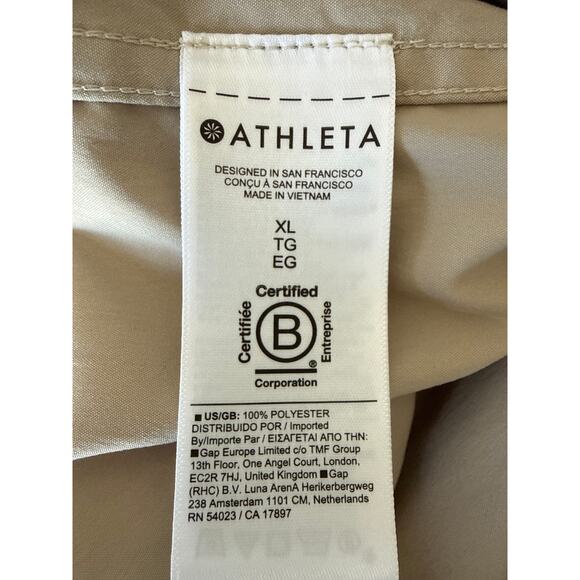 NWOT Athleta Cascade High Rise Cargo Poplin Pant Womens Size XL Beige - Picture 10 of 12